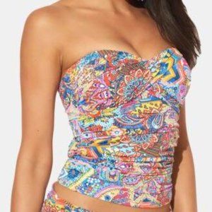 NWT Bleu Rod Beattie Pink Groovy Swim Top Sz 8